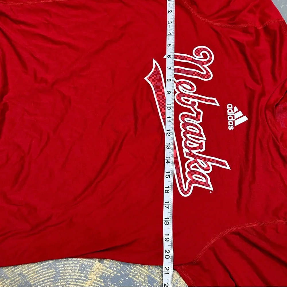 Adidas Nebraska Cornhuskers Shirt Large NCAA Big Red A9G001 Creator University - Picture 5 of 7